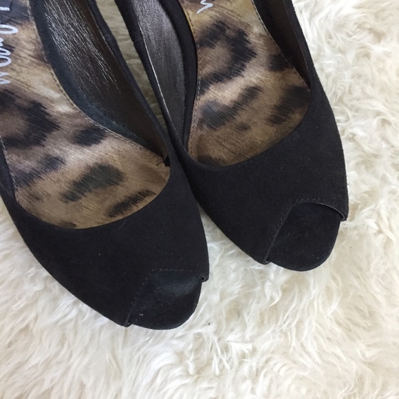 Sam Edelman Lorissa Black Suede Spiked Heels - Picture 4 of 7